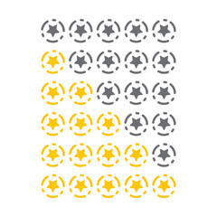 Star rating without numbers