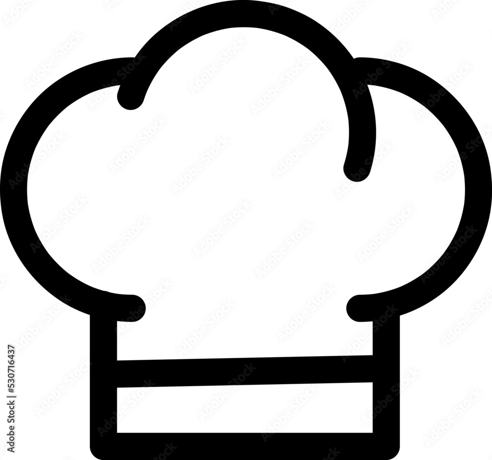 Poster chef hat icon vector. simple design on white background..eps