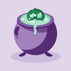 halloween celebration with spooky witch liquid