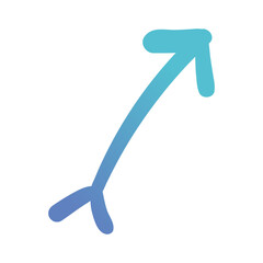 arrow curly twirl hand drawn