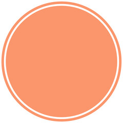 Orange round background for text. Create posts, stories, headlines, highlights. Transparent PNG Clipart