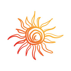 doodle of summer sun