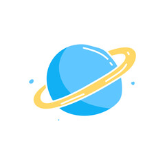Fototapeta premium space planet doodle