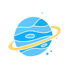 Fototapeta premium space planet doodle