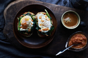 homemade delicious and healthy brunch toast