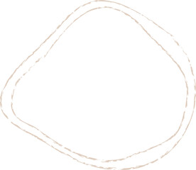 Abstract organic concentric circles chalk style frame