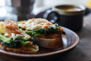 homemade delicious and healthy brunch toast