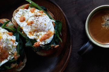 homemade delicious and healthy brunch toast