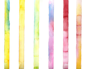水彩の縦縞