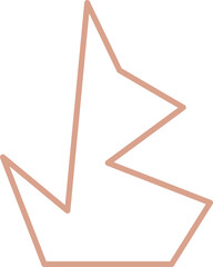 Abstract fauvism contour shape