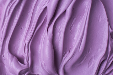 Purple icing frosting close up texture