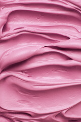 Bright pink icing frosting close up texture - obrazy, fototapety, plakaty