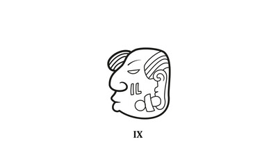 Hieroglyph mayan symbol 
