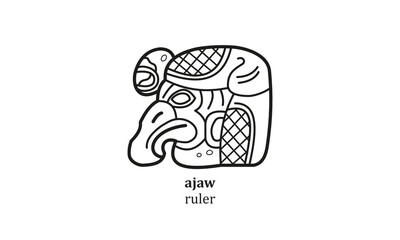 Hieroglyph mayan symbol 