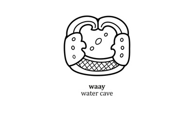 Hieroglyph mayan symbol 