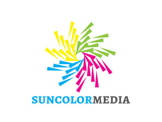 Sun Color Media Abstract Logo