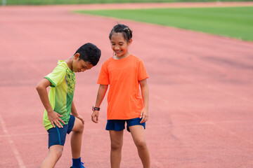 brothers warming up before a workout
