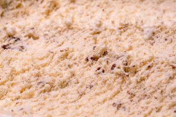 Close-up of ice cream cookies and cream, beautiful colors.