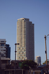 Sunset over Office building in Tel Aviv