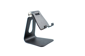 phone holder desk black aluminum metal on white