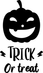 trick or treat lettering illustration