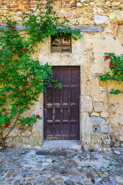 Ancient architecture at Perouges village in France
