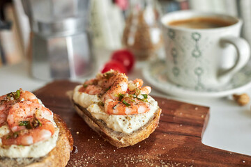 delicious and healthy toast for breakfast