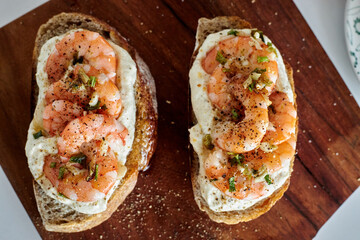 delicious and healthy toast for breakfast