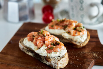 delicious and healthy toast for breakfast