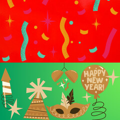 christmas card with christmas tree