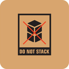 do not stack icon , packaging icon