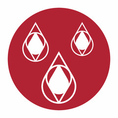 Water drop droplet raindrop icon illustration cut