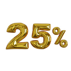 balloon text 25 percent off discount promotion