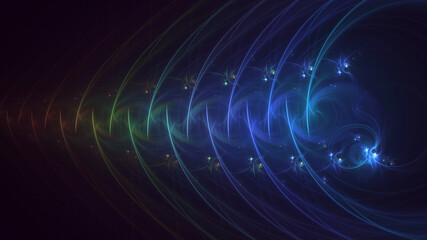 Naklejka premium 3D rendering abstract fractal light background