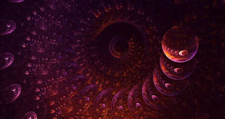 3D rendering abstract circle light background