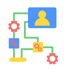 workflow flat icon vector. process icon vector