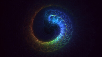 3D rendering abstract circle light background