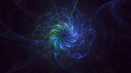 3D rendering abstract fractal light background