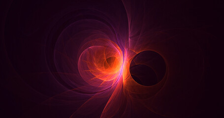 3D rendering abstract colorful fractal light background