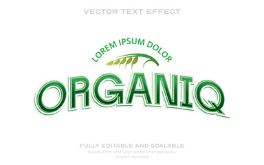 Organic Text Effect. Green typographi text effect