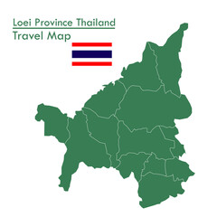 Green map Loei Province is one of the provinces of Thailand.
