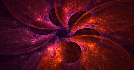 3D rendering abstract colorful fractal light background