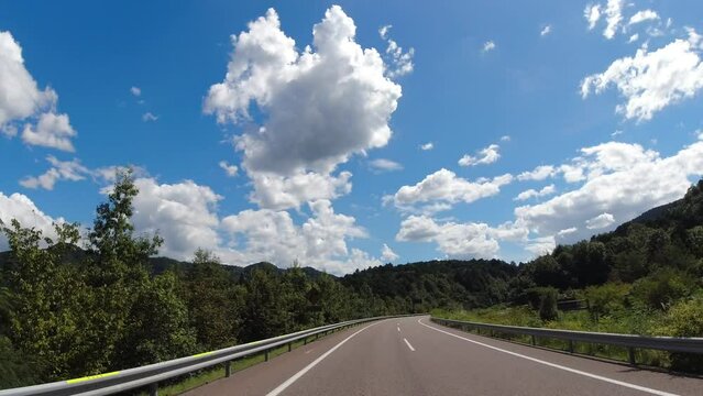 ドライブ映像　東海北陸道　トンネル　岐阜県　日本
