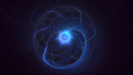 Obraz premium 3D rendering abstract circle light background
