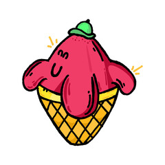 Octupus Ice cream Clipart