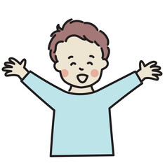 バンザイ　喜ぶ男性