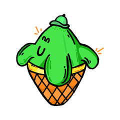 Octupus Ice cream Clipart