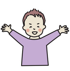 バンザイ　喜ぶ男性