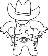 cowboy in action. vector illustration
