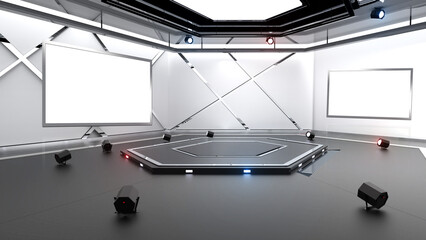 Studio Set Background 2268_3D Virtual TV Studio News_Studio Background	
